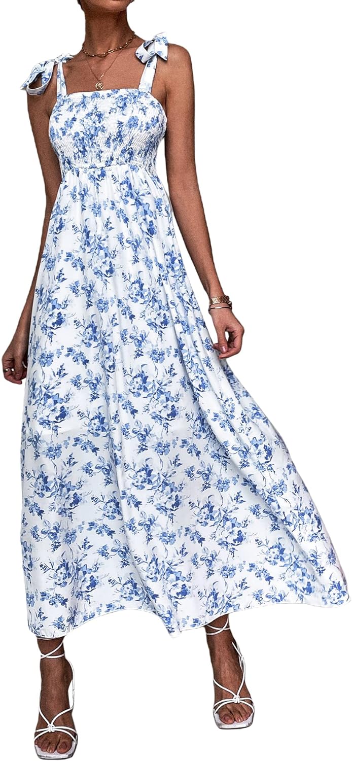 Floral Print Women's Long Dress