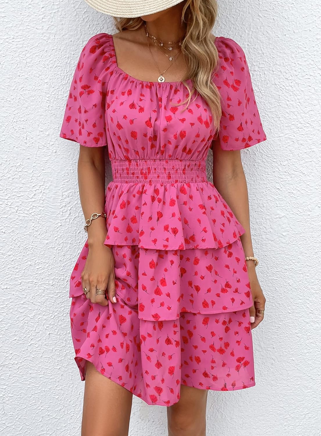 Stylish Printed Summer Short Dress