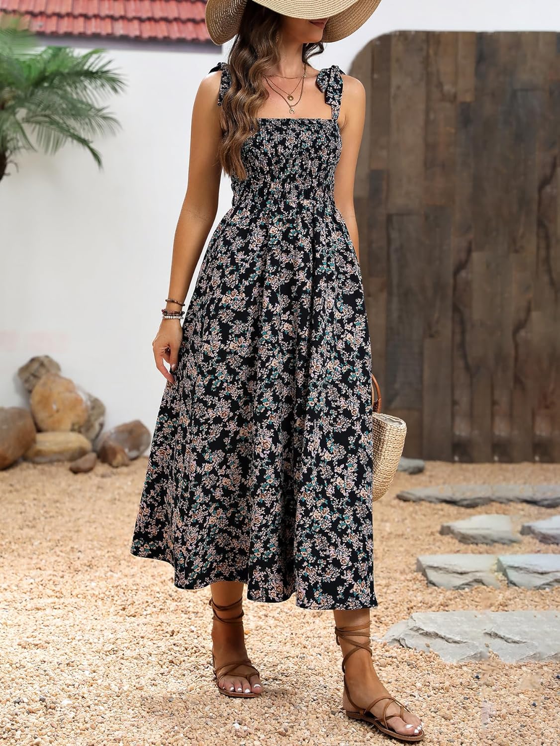 Floral Print Women's Long Dress