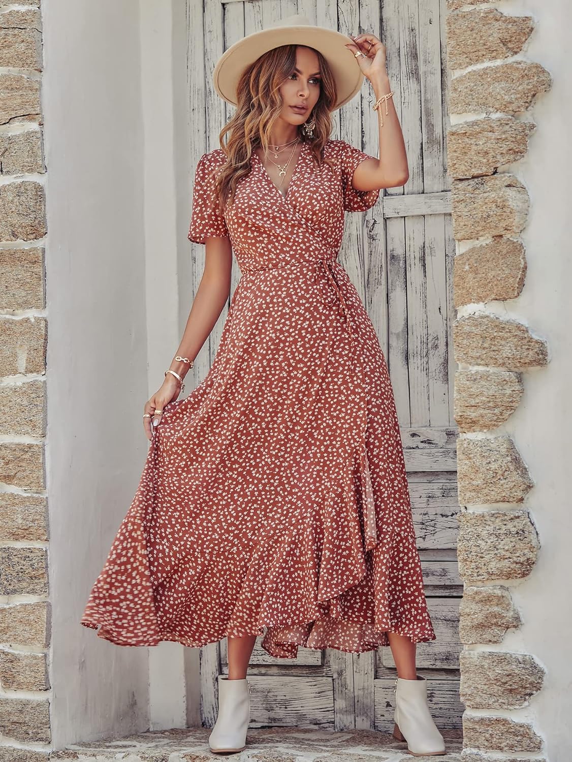 Casual Summer Wrap Dress