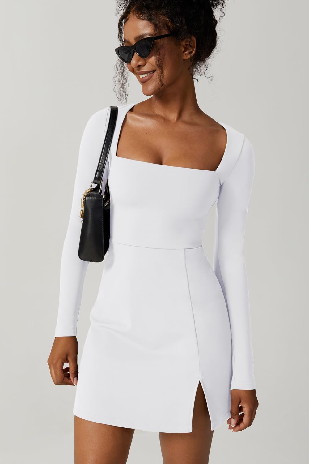 Latest Square Neck Mini Dress