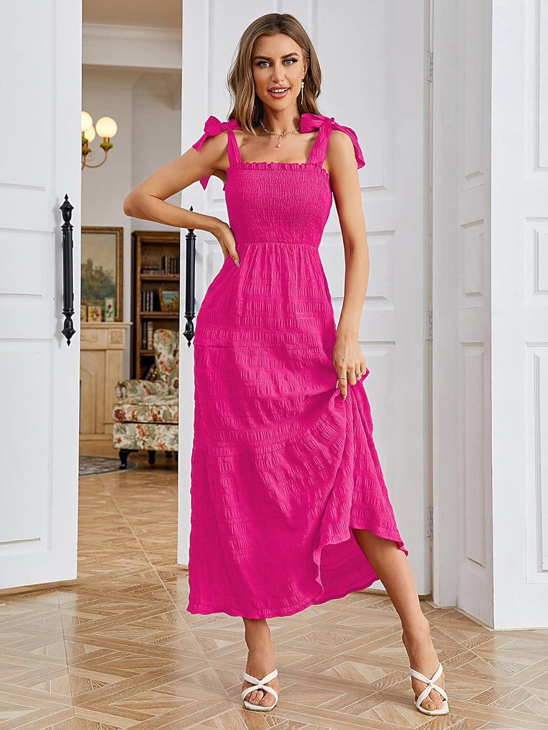 Floral Print Women's Long Dress