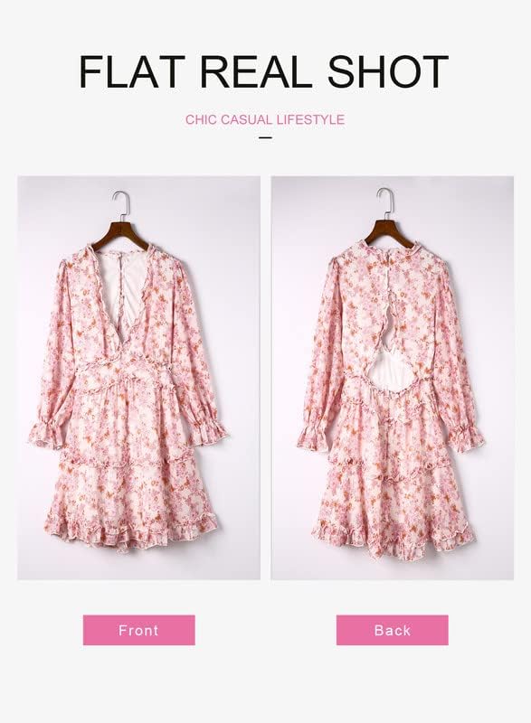 Fancy Floral Print Mini Dress