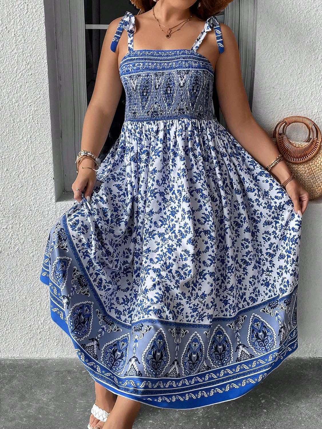 Floral Print Women's Long Dress