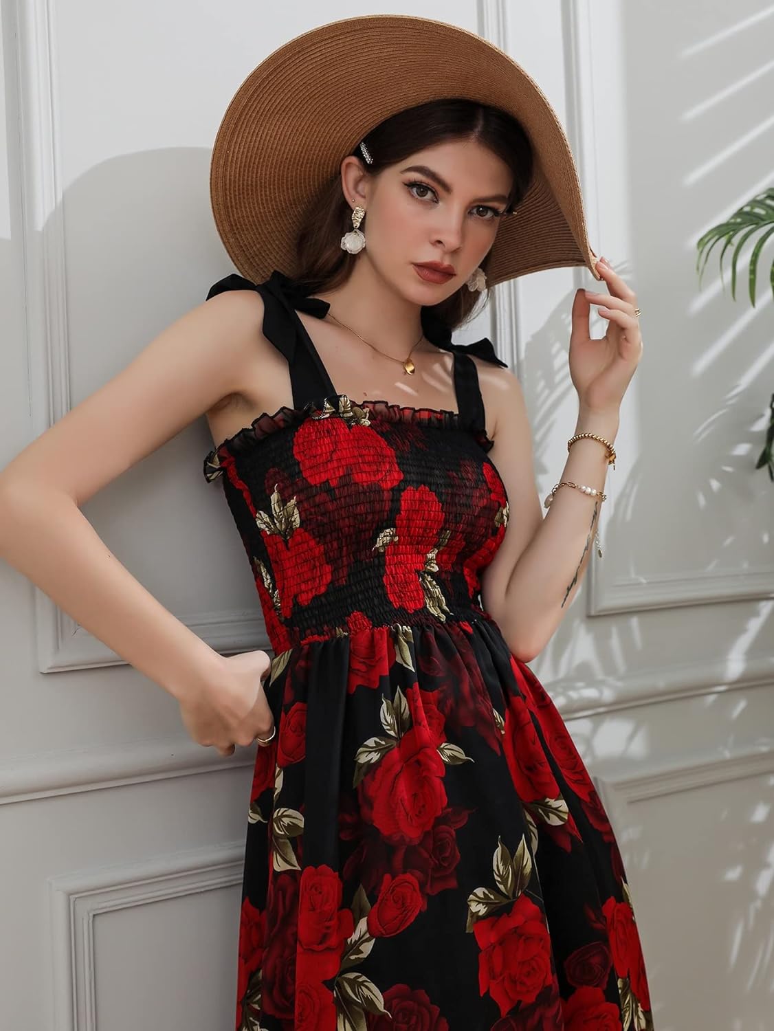 Floral Print Women's Long Dress