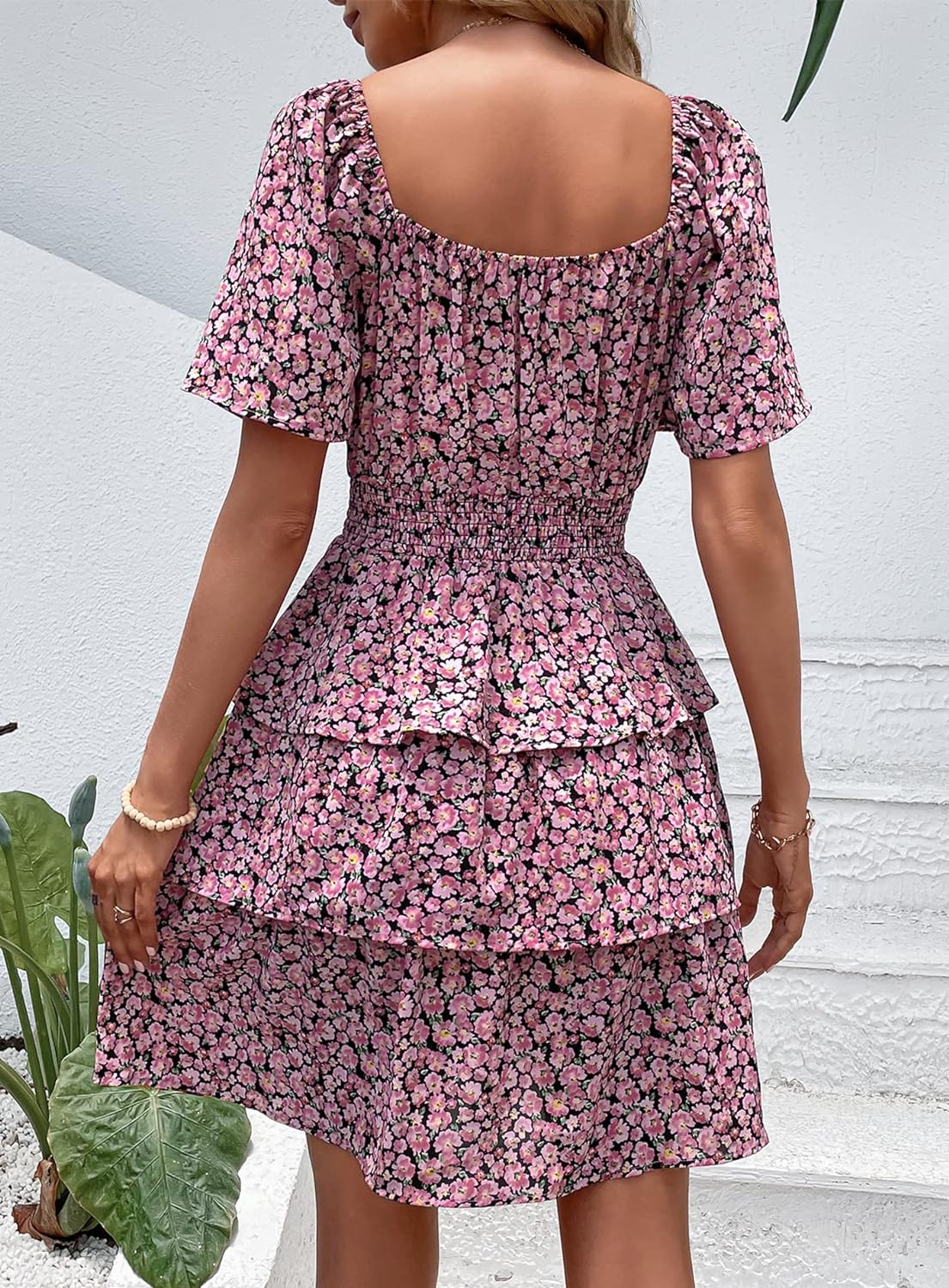 Stylish Printed Summer Short Dress