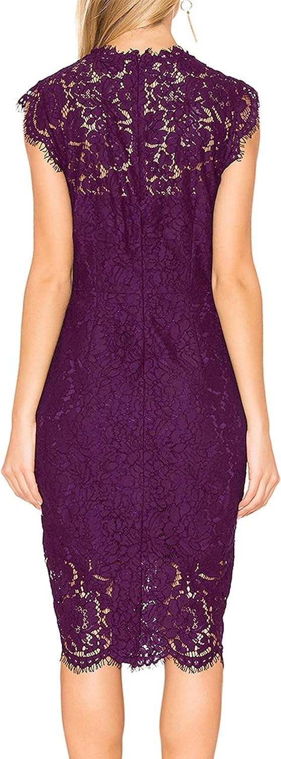 Floral Print Dress with Lace Sleeves for Women