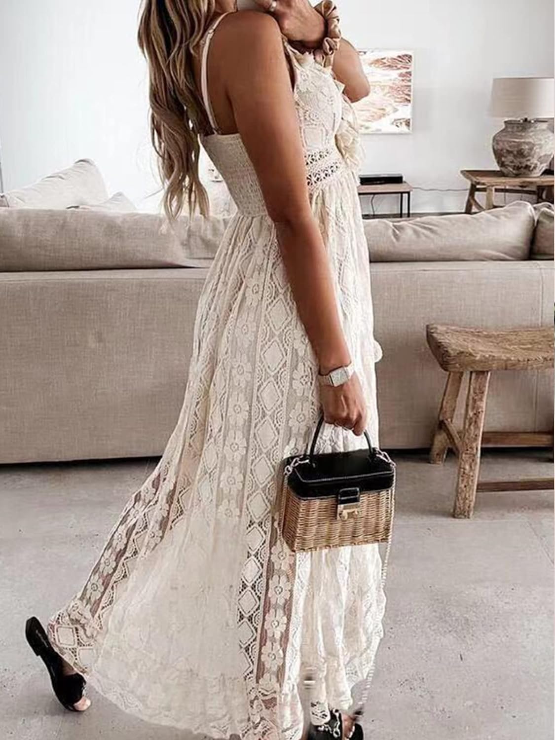 Fashion Lace V-Neck Dresses