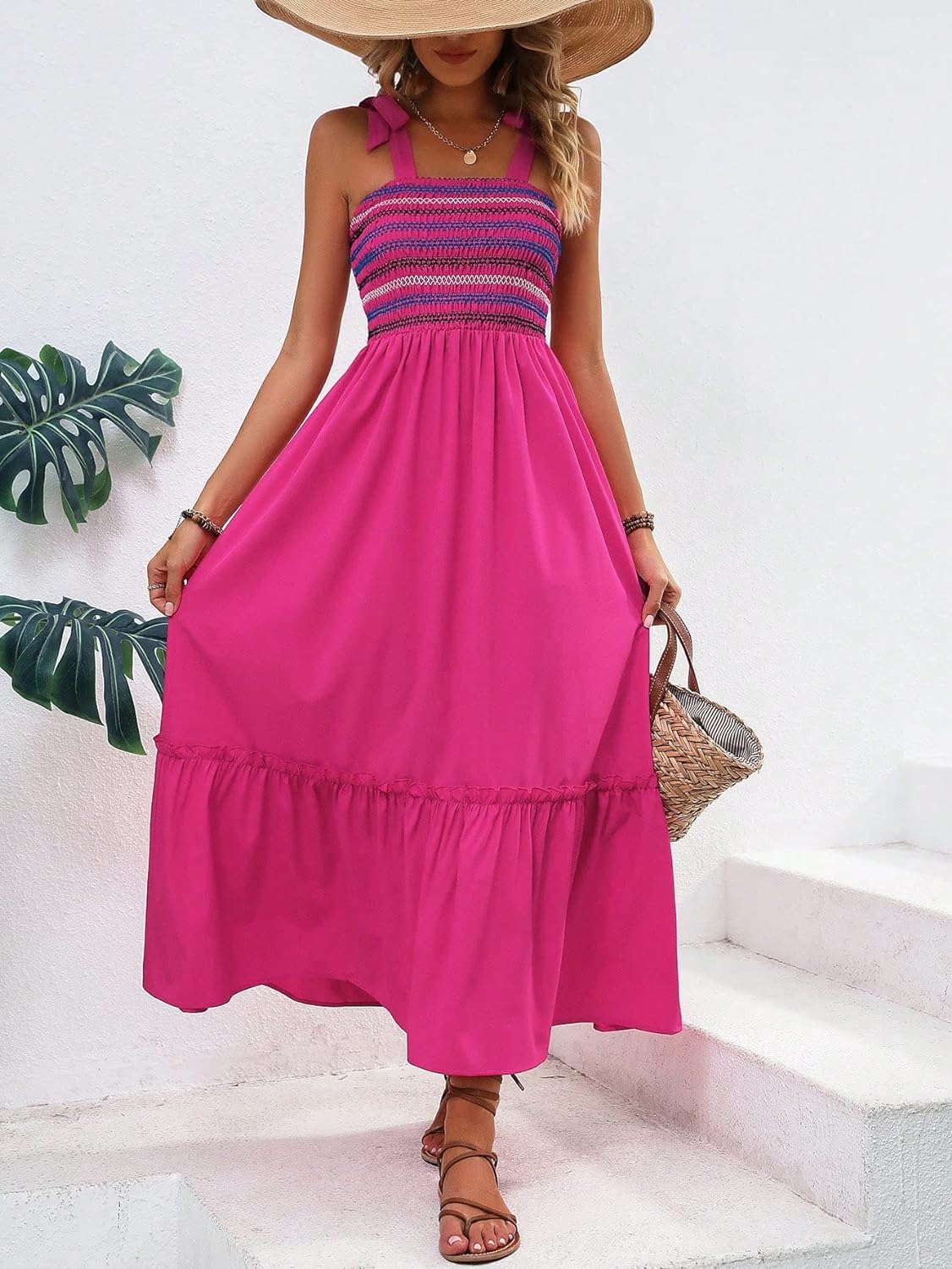 Floral Print Women's Long Dress