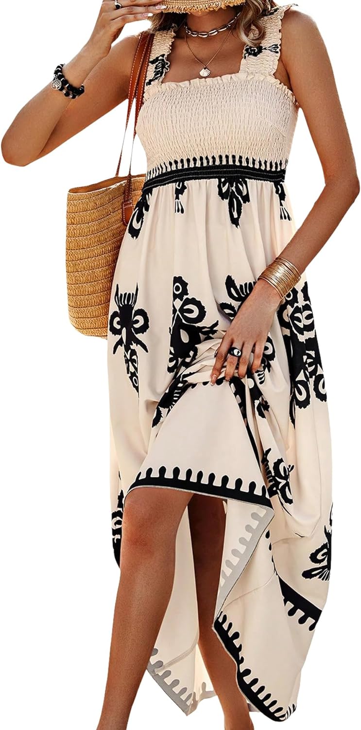 Floral Print Women's Long Dress