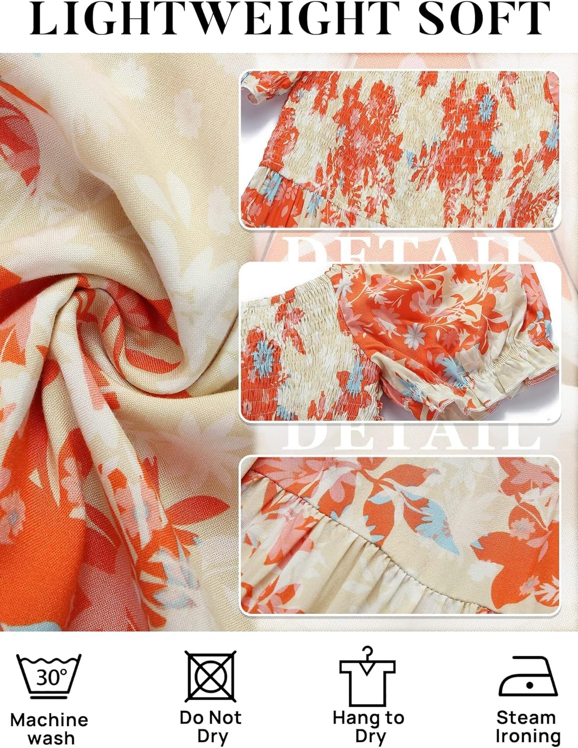 Flowers Print Stylish Dress Long Dress