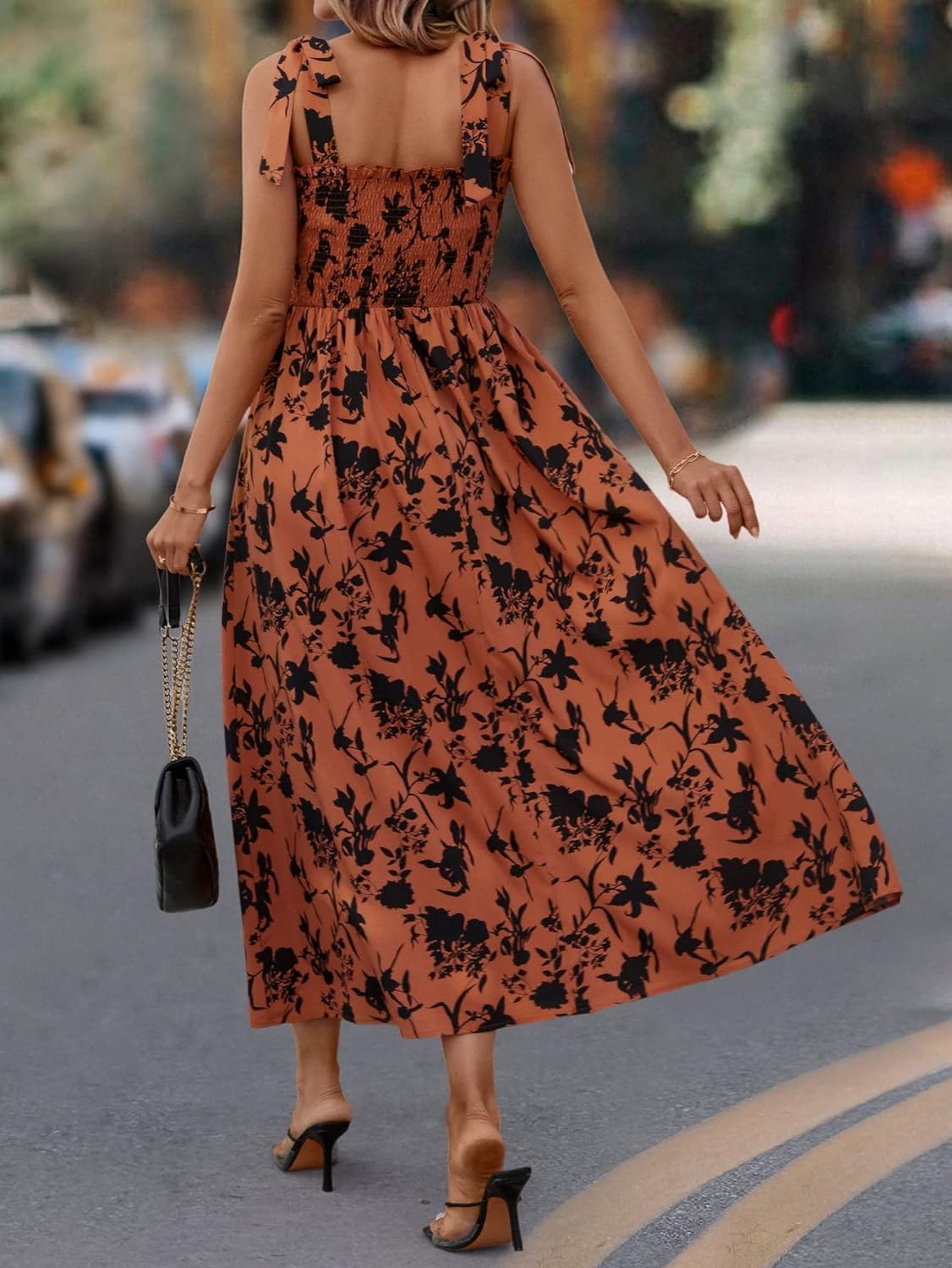 Floral Print Women's Long Dress