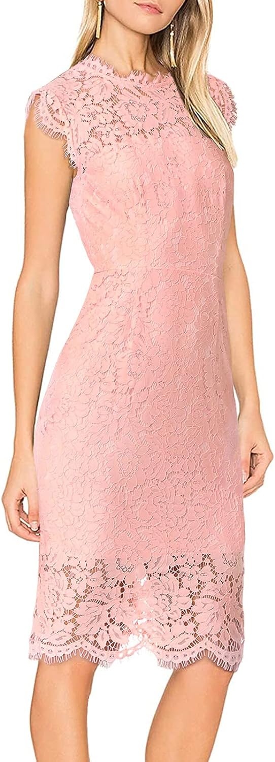 Floral Print Dress with Lace Sleeves for Women