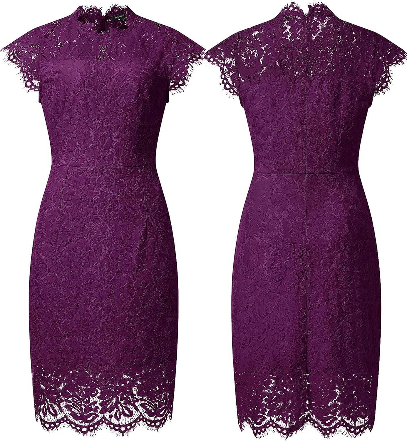 Floral Print Dress with Lace Sleeves for Women