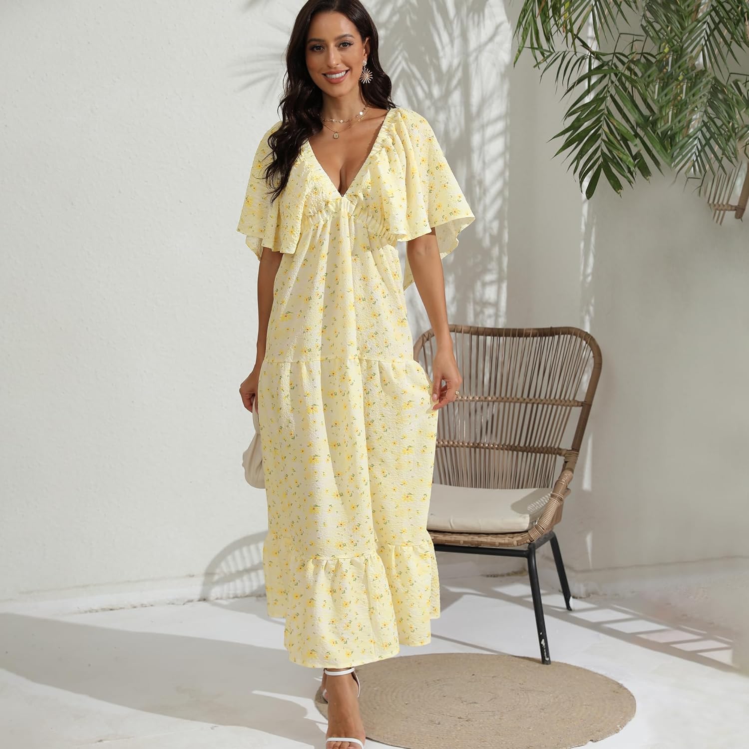 Women's V-Neck Summer Casual Dress