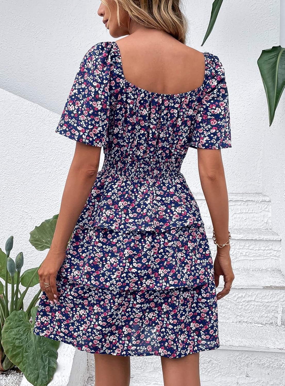 Stylish Printed Summer Short Dress