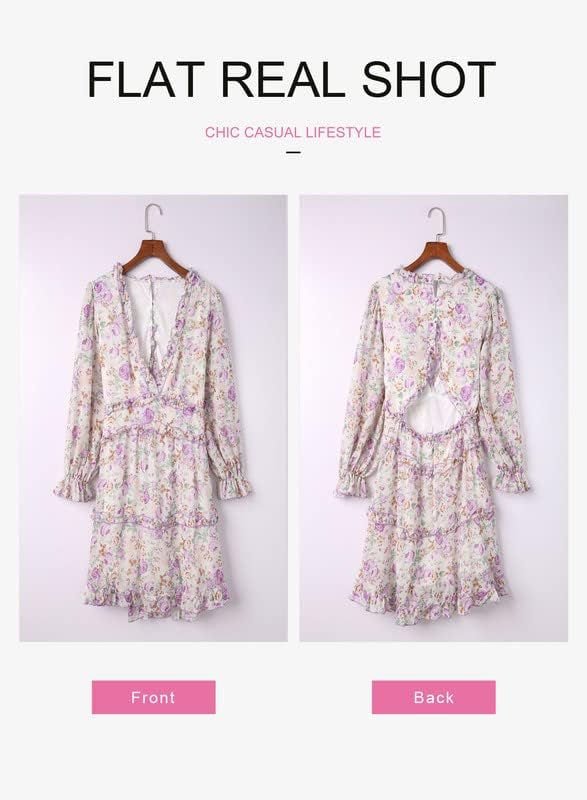 Fancy Floral Print Mini Dress