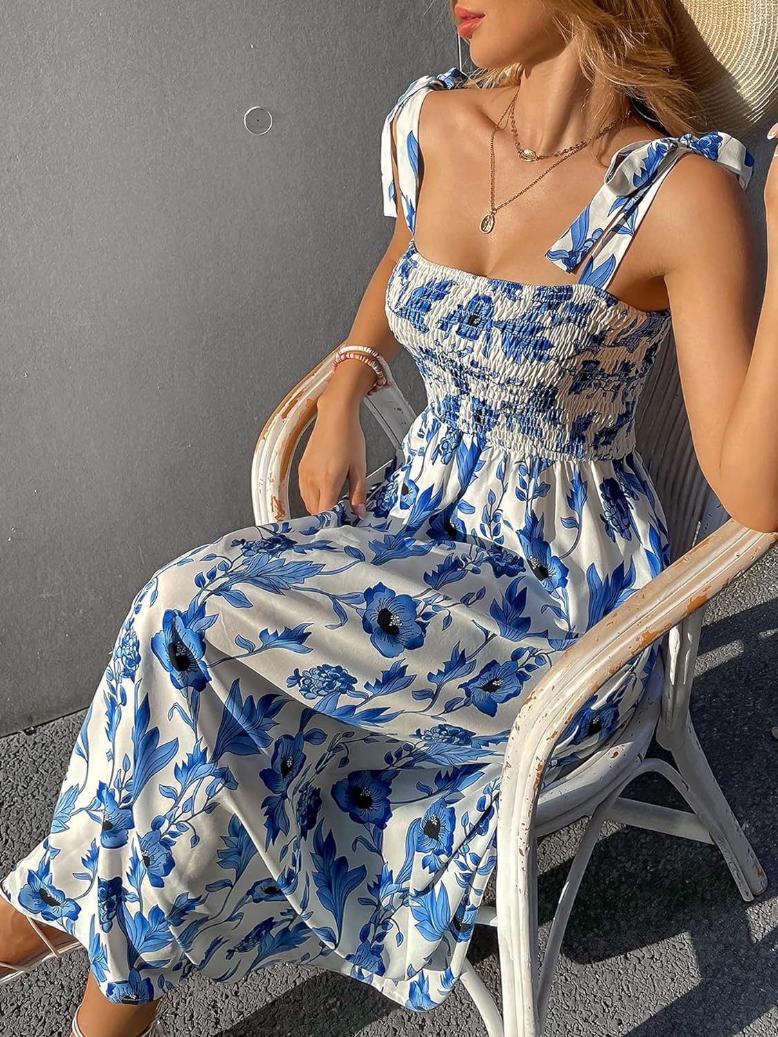 Floral Print Women's Long Dress