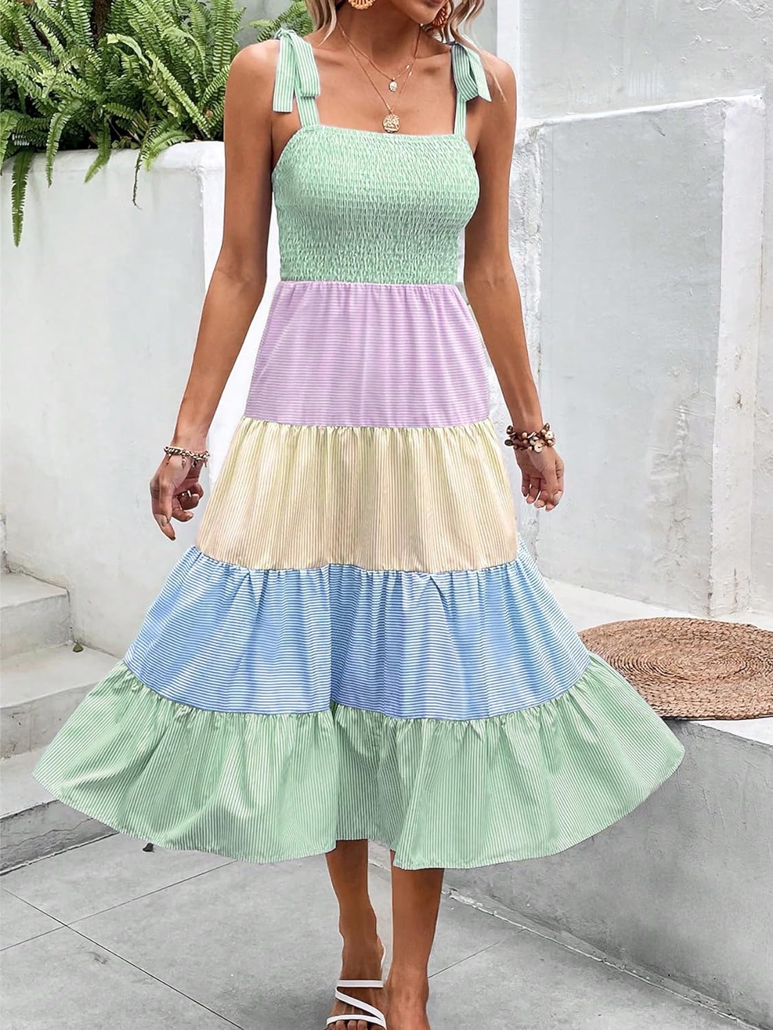 Floral Print Women's Long Dress