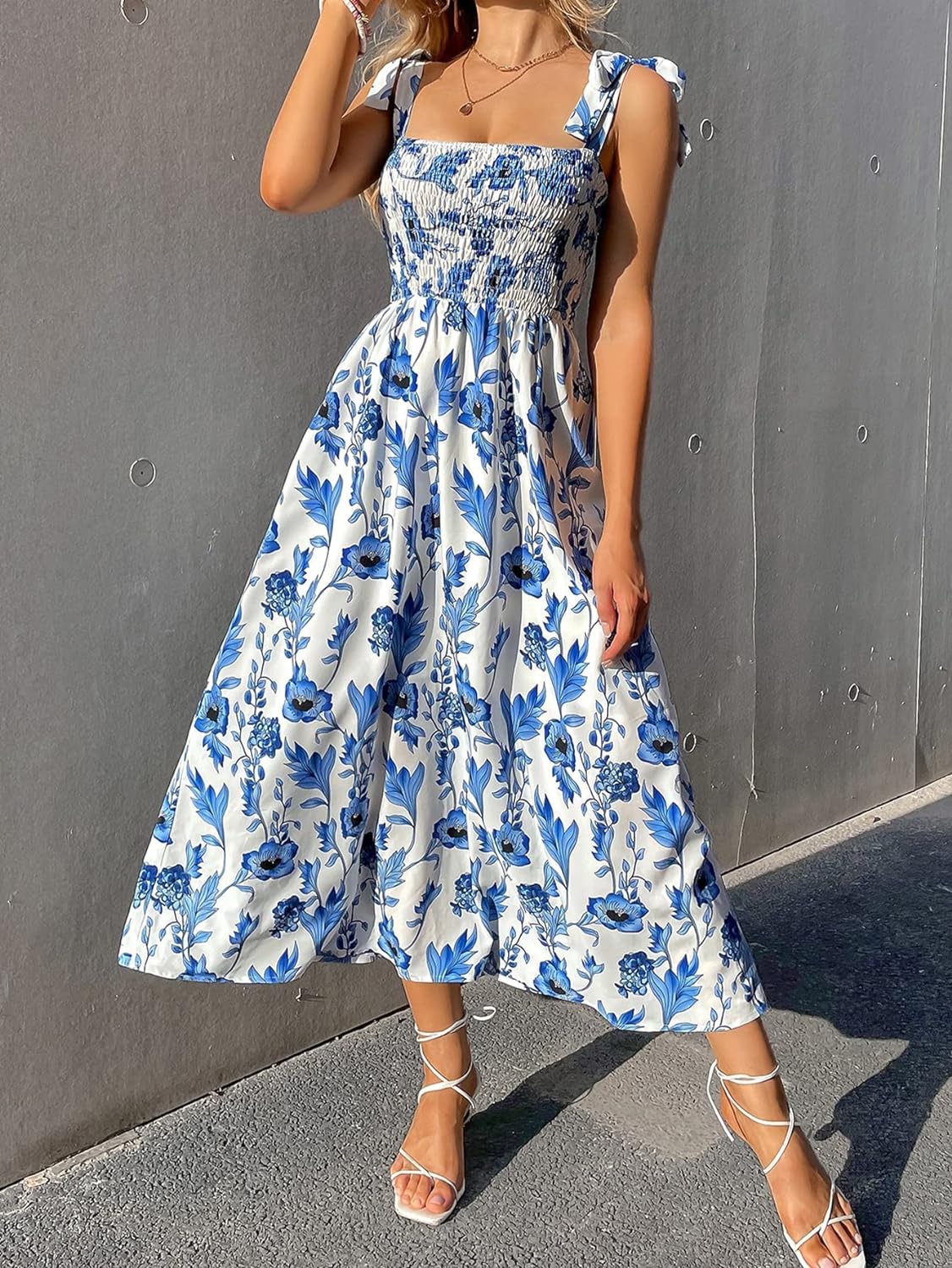 Floral Print Women's Long Dress
