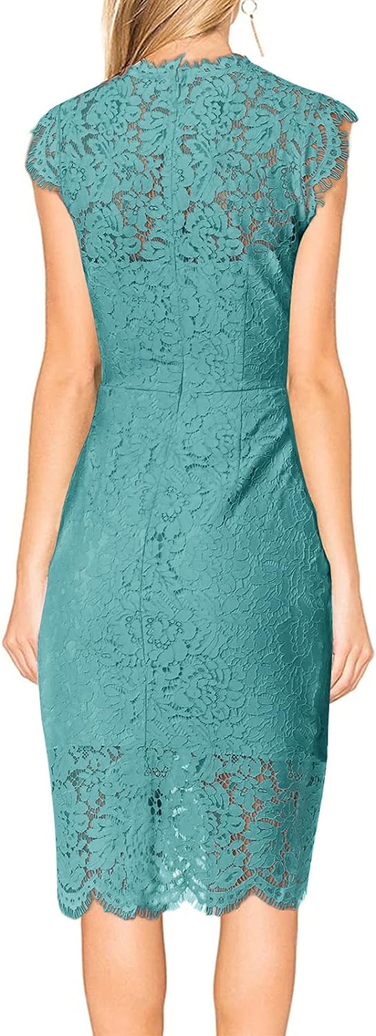 Floral Print Dress with Lace Sleeves for Women