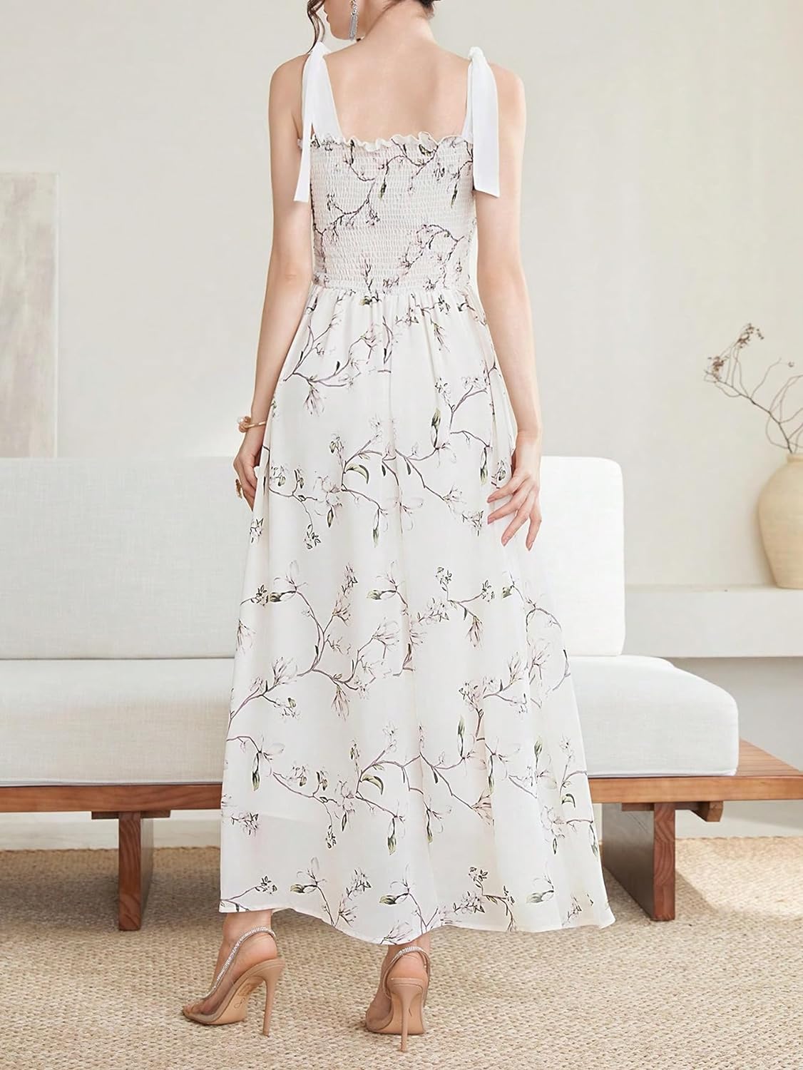 Floral Print Women's Long Dress