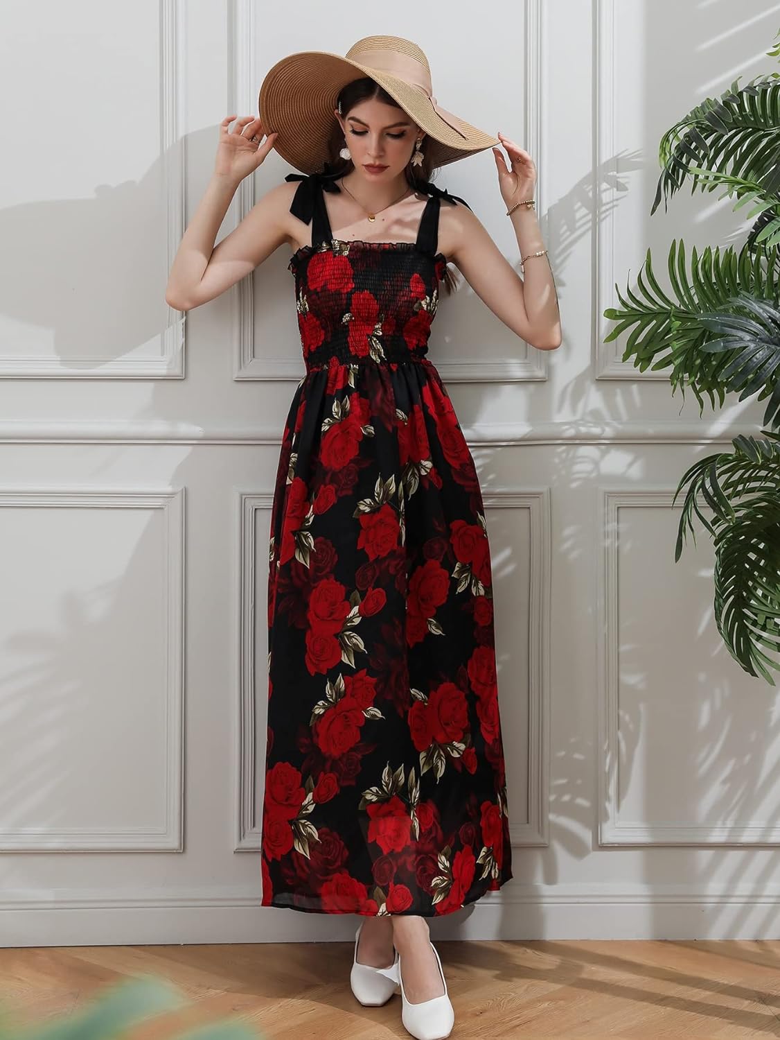 Floral Print Women's Long Dress