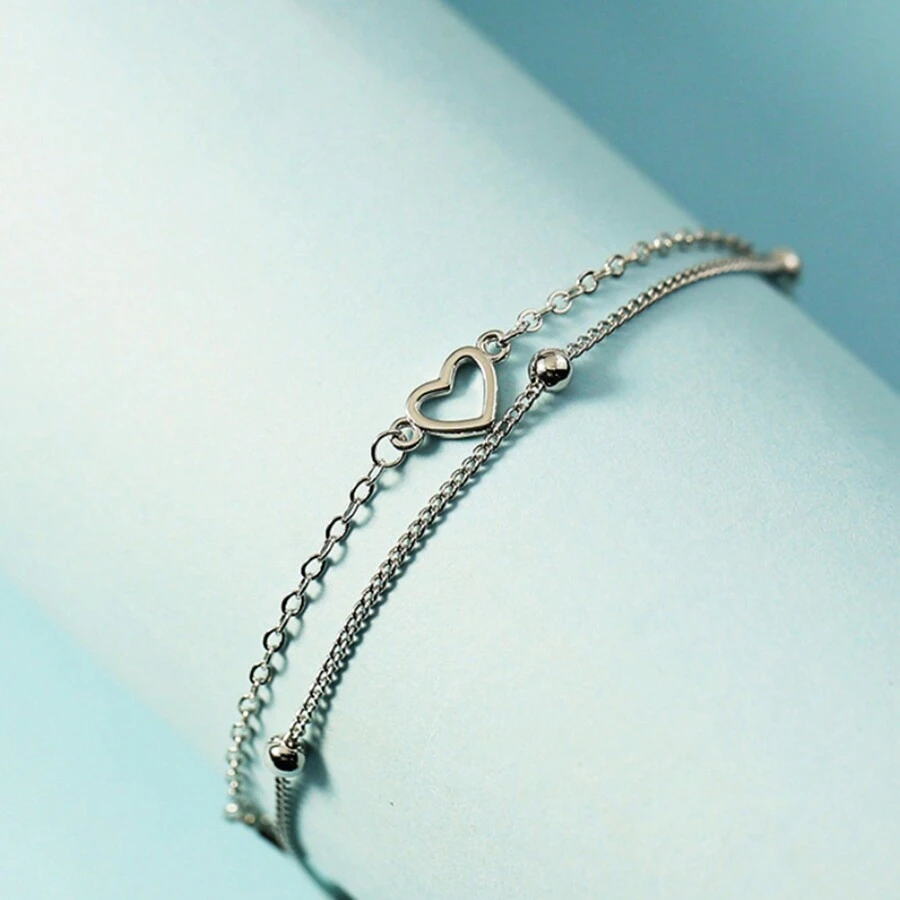 2pcs/set Heart Bracelet