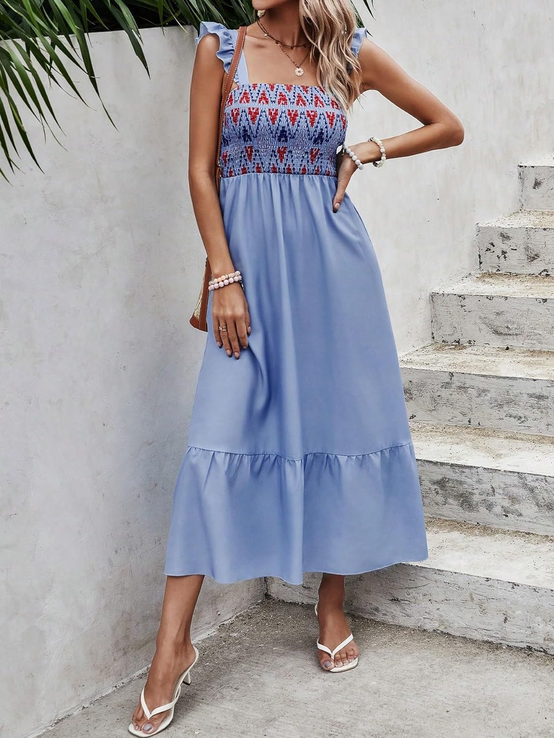 Floral Print Women's Long Dress