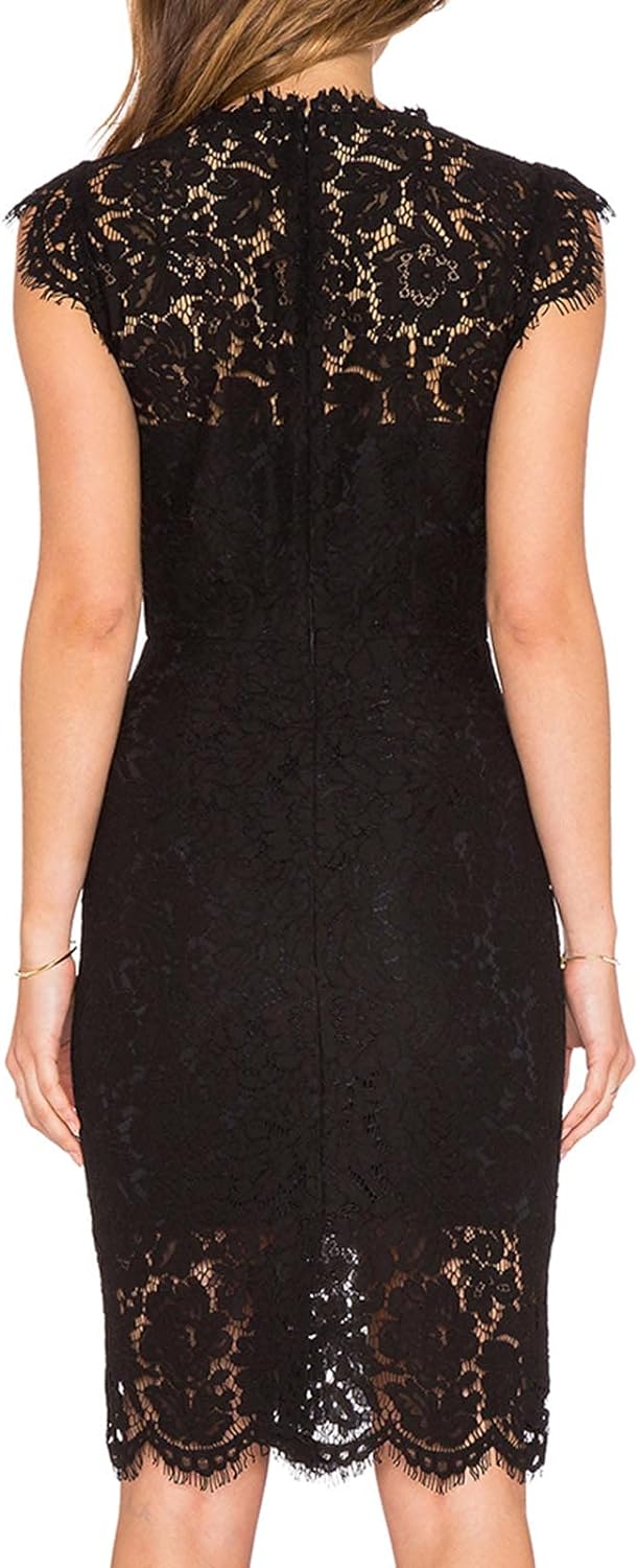 Floral Print Dress with Lace Sleeves for Women