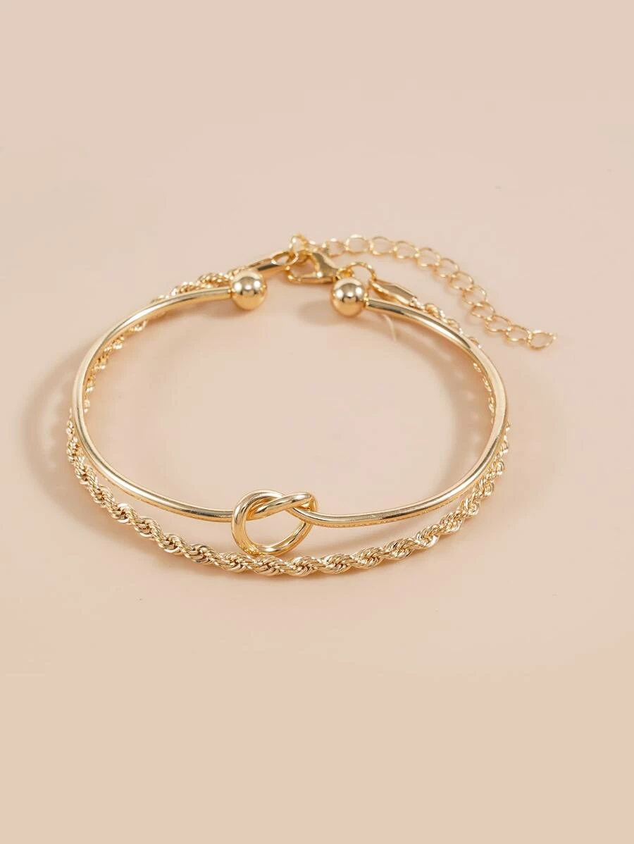 Fancy Women's 2pcs/set Knot Bracelet