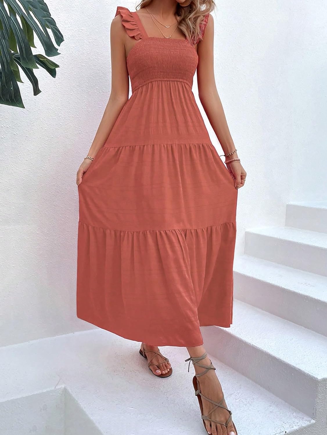 Floral Print Women's Long Dress