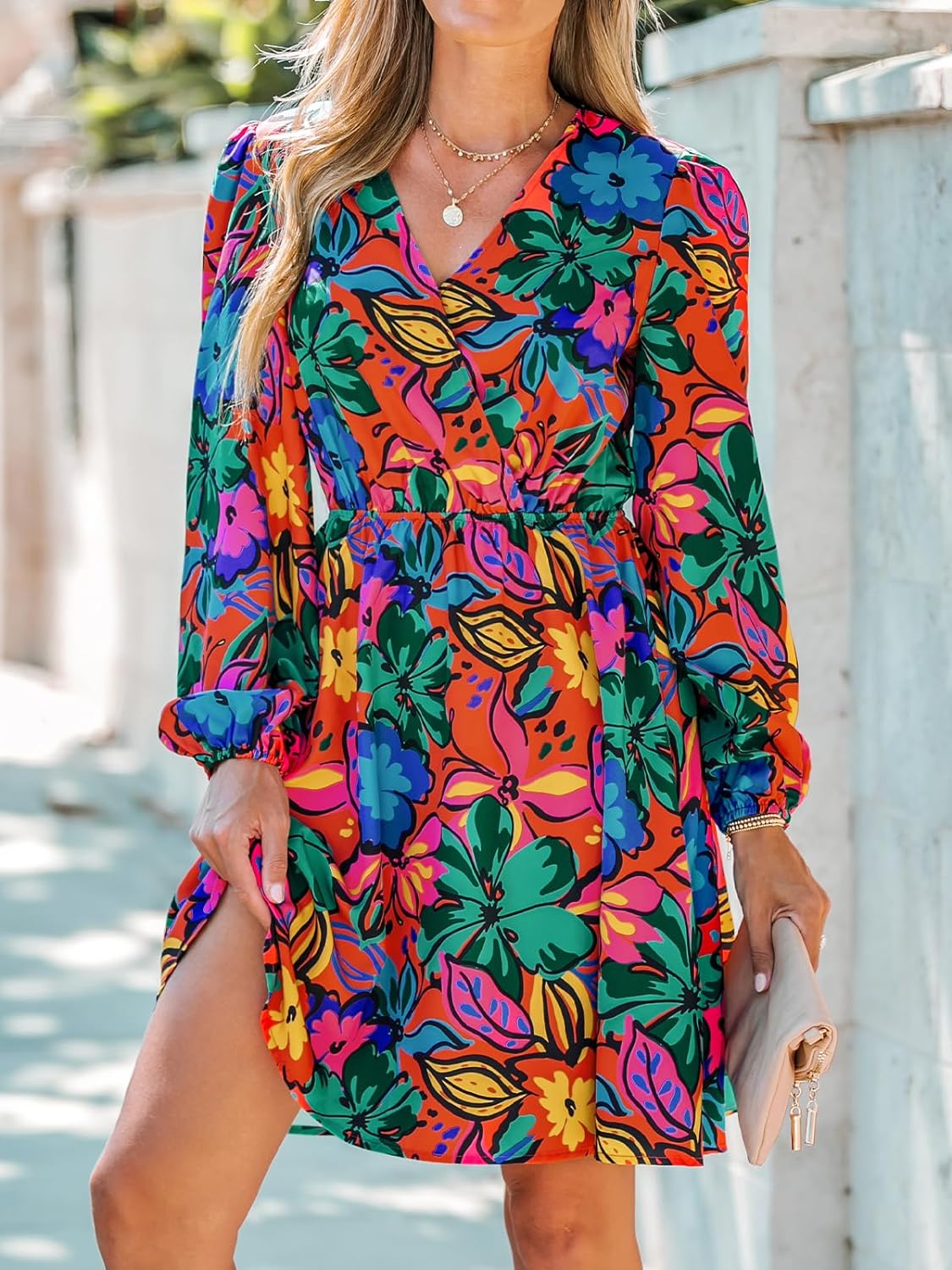 Floral Printed Chiffon Dress