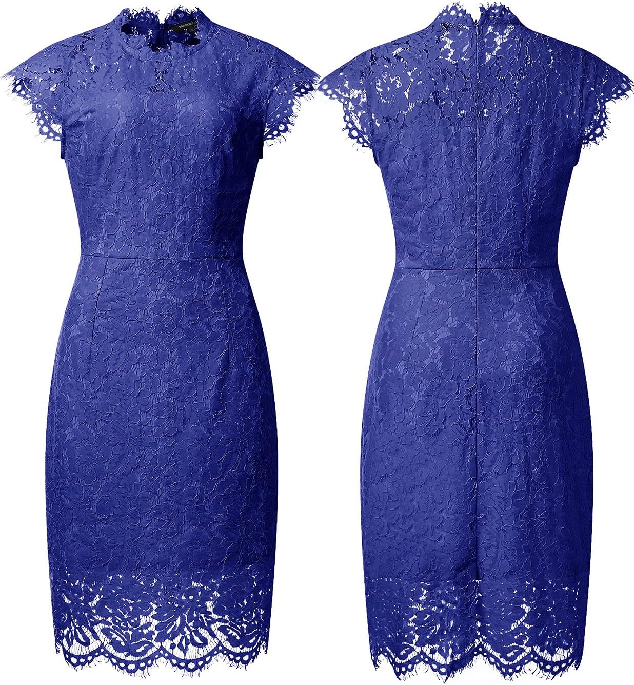 Floral Print Dress with Lace Sleeves for Women