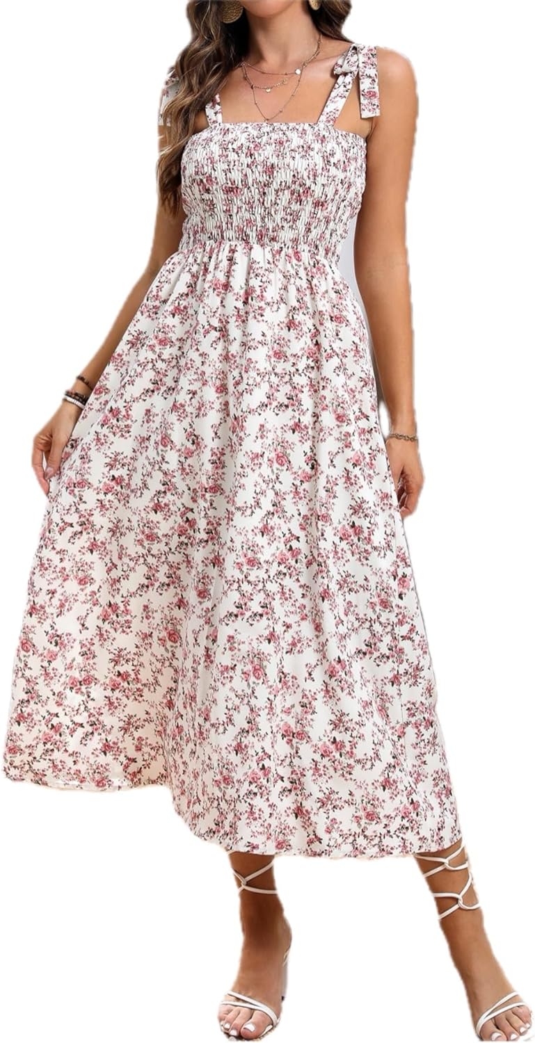 Floral Print Women's Long Dress