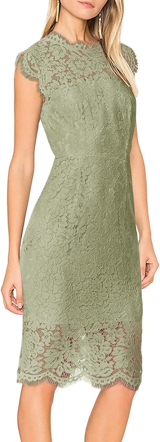 Floral Print Dress with Lace Sleeves for Women