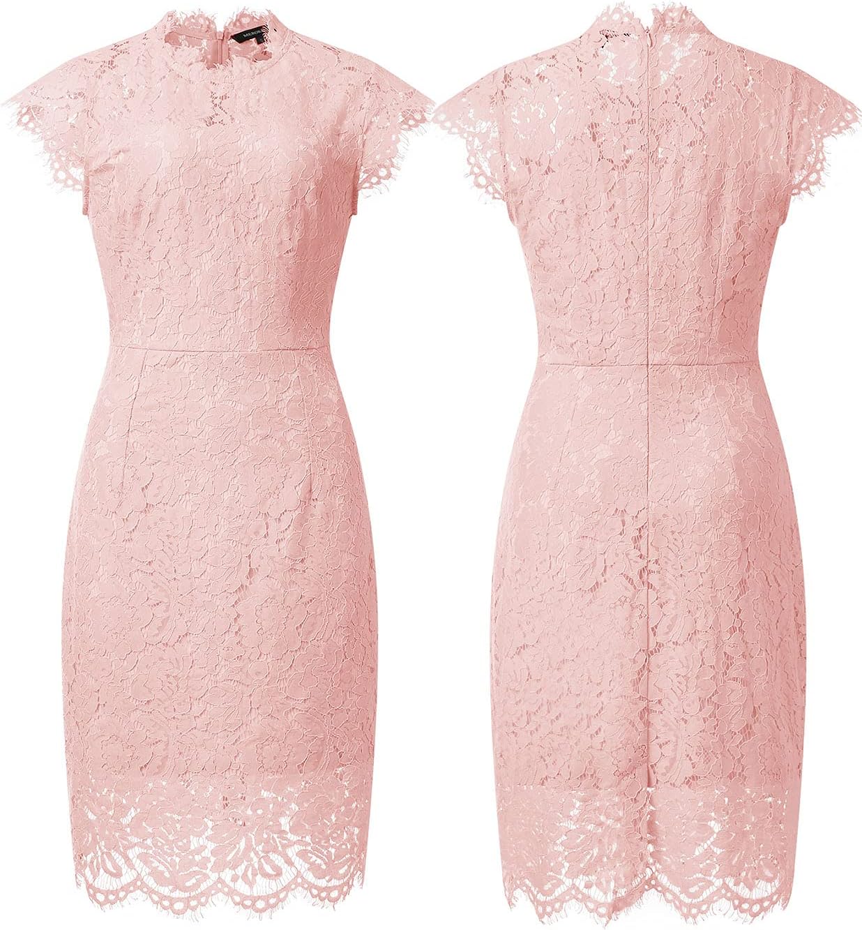 Floral Print Dress with Lace Sleeves for Women