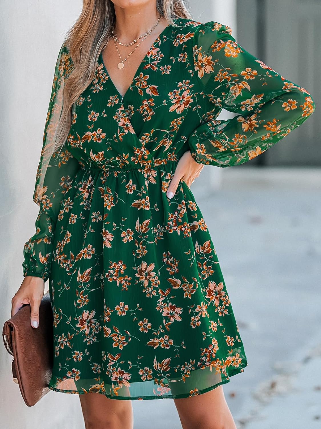 Floral Printed Chiffon Dress