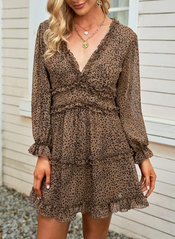 Fancy Floral Print Mini Dress