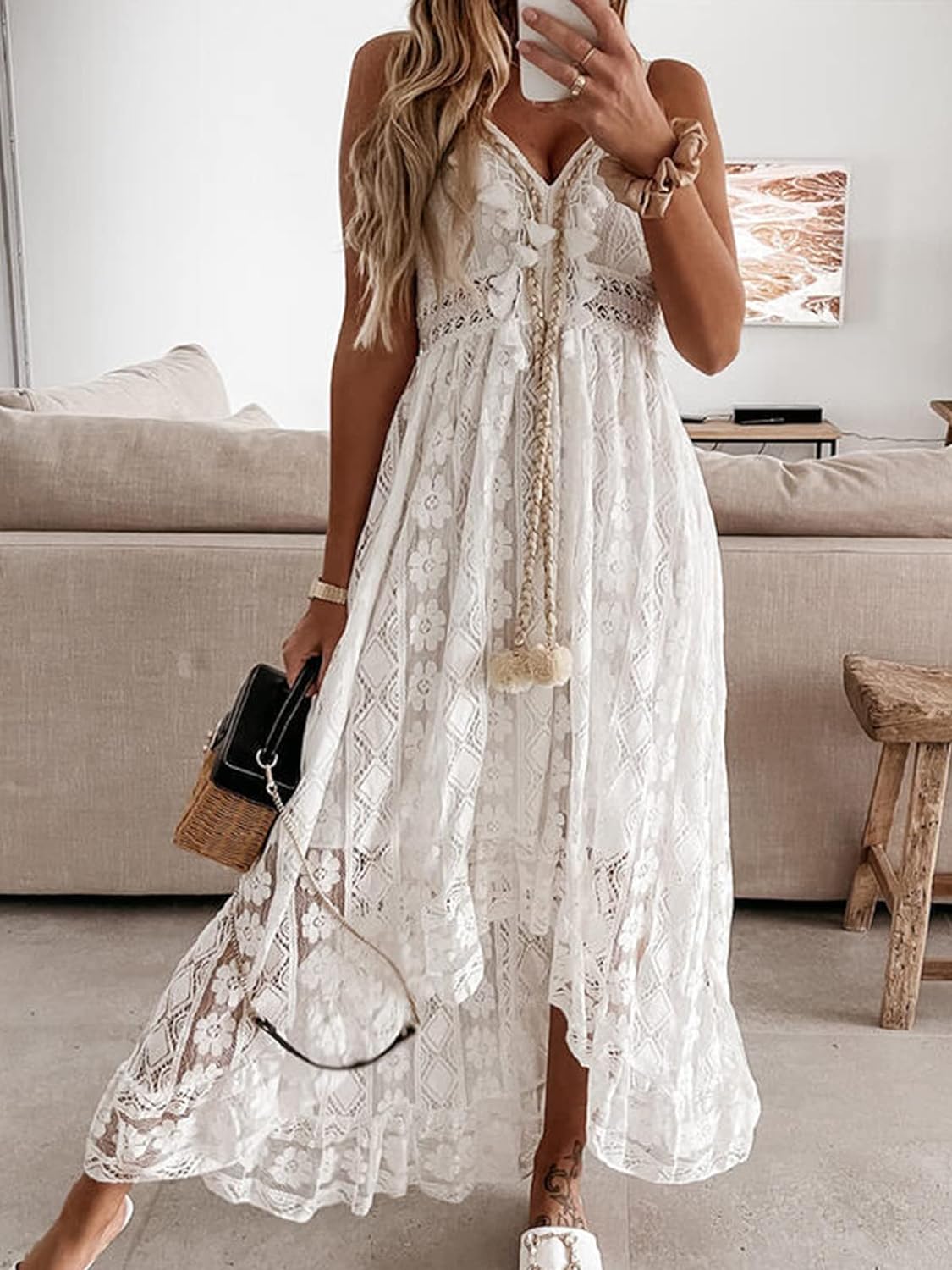 Fashion Lace V-Neck Dresses
