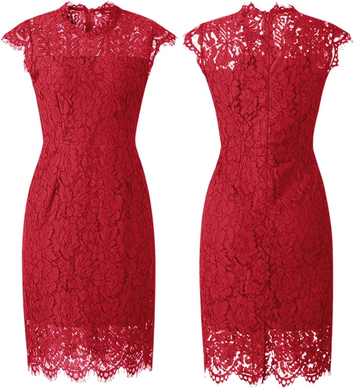 Floral Print Dress with Lace Sleeves for Women