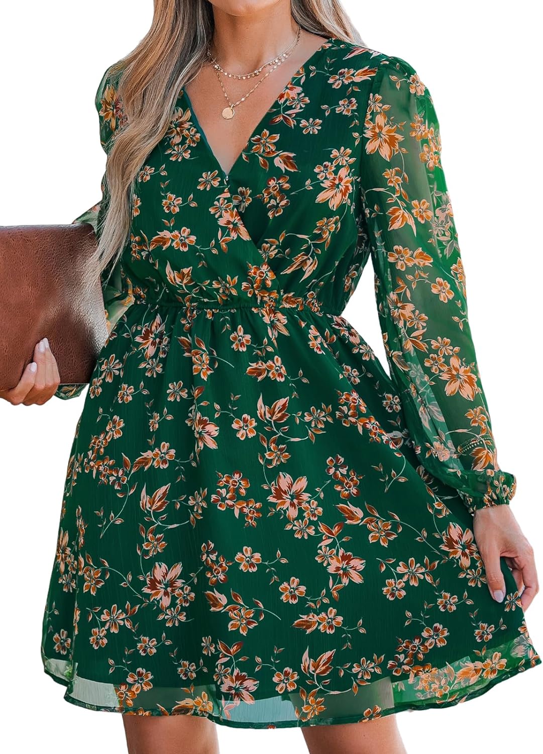Floral Printed Chiffon Dress