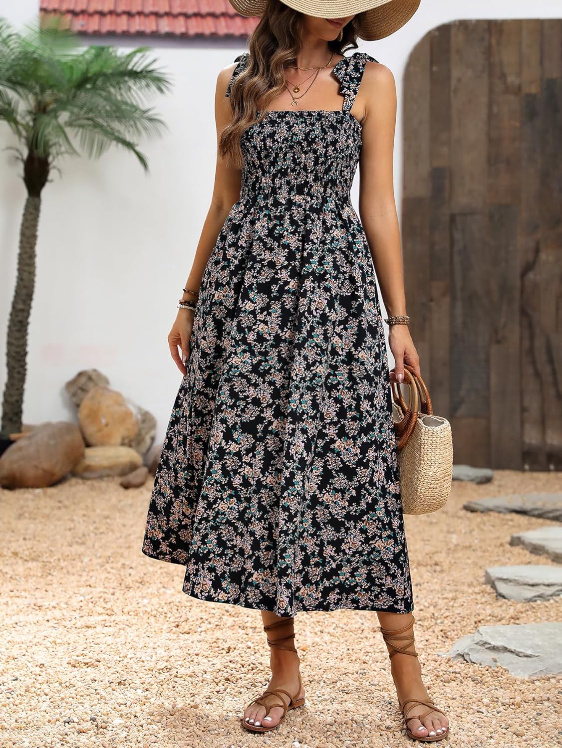 Floral Print Women's Long Dress