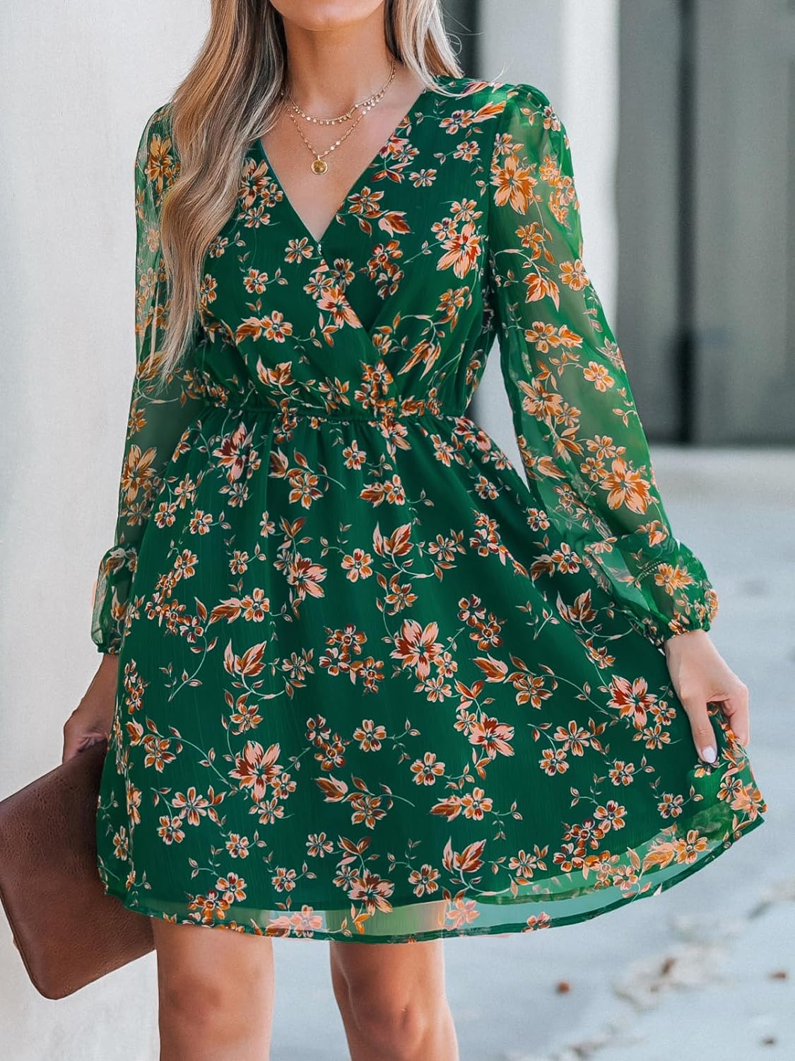 Floral Printed Chiffon Dress