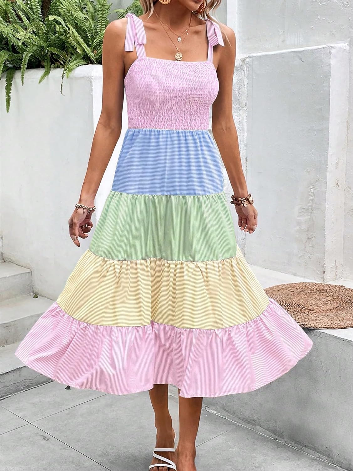 Floral Print Women's Long Dress