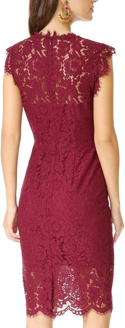 Floral Print Dress with Lace Sleeves for Women