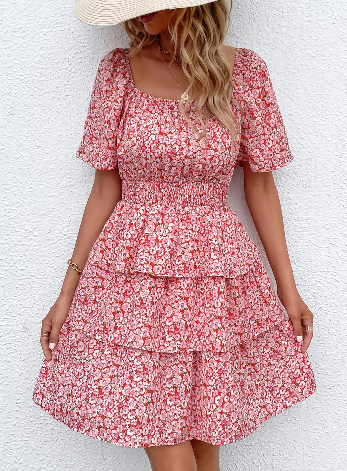 Stylish Printed Summer Short Dress