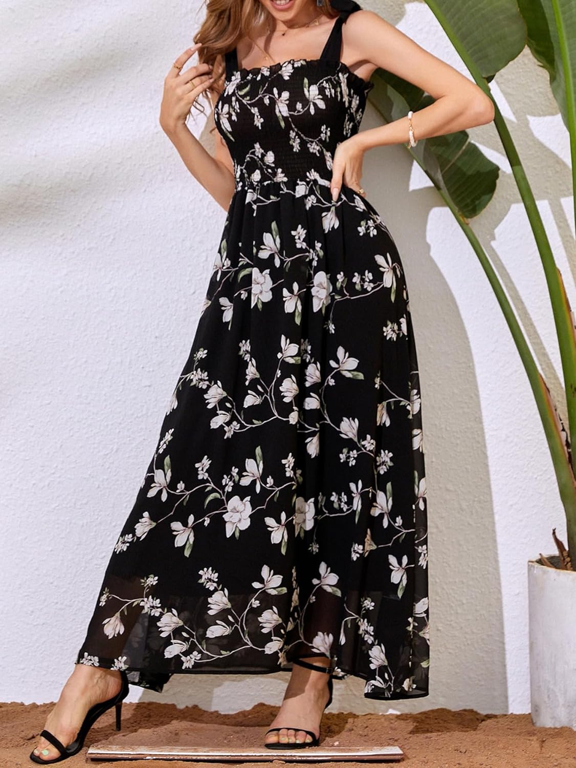 Floral Print Women's Long Dress