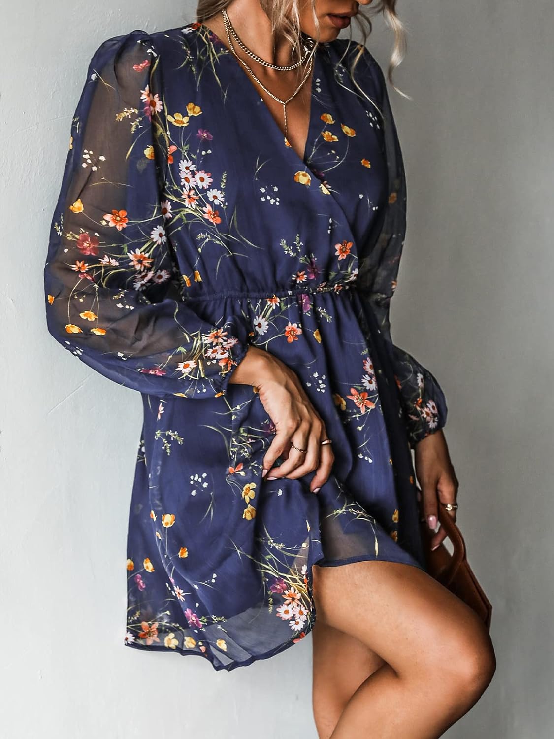Floral Printed Chiffon Dress