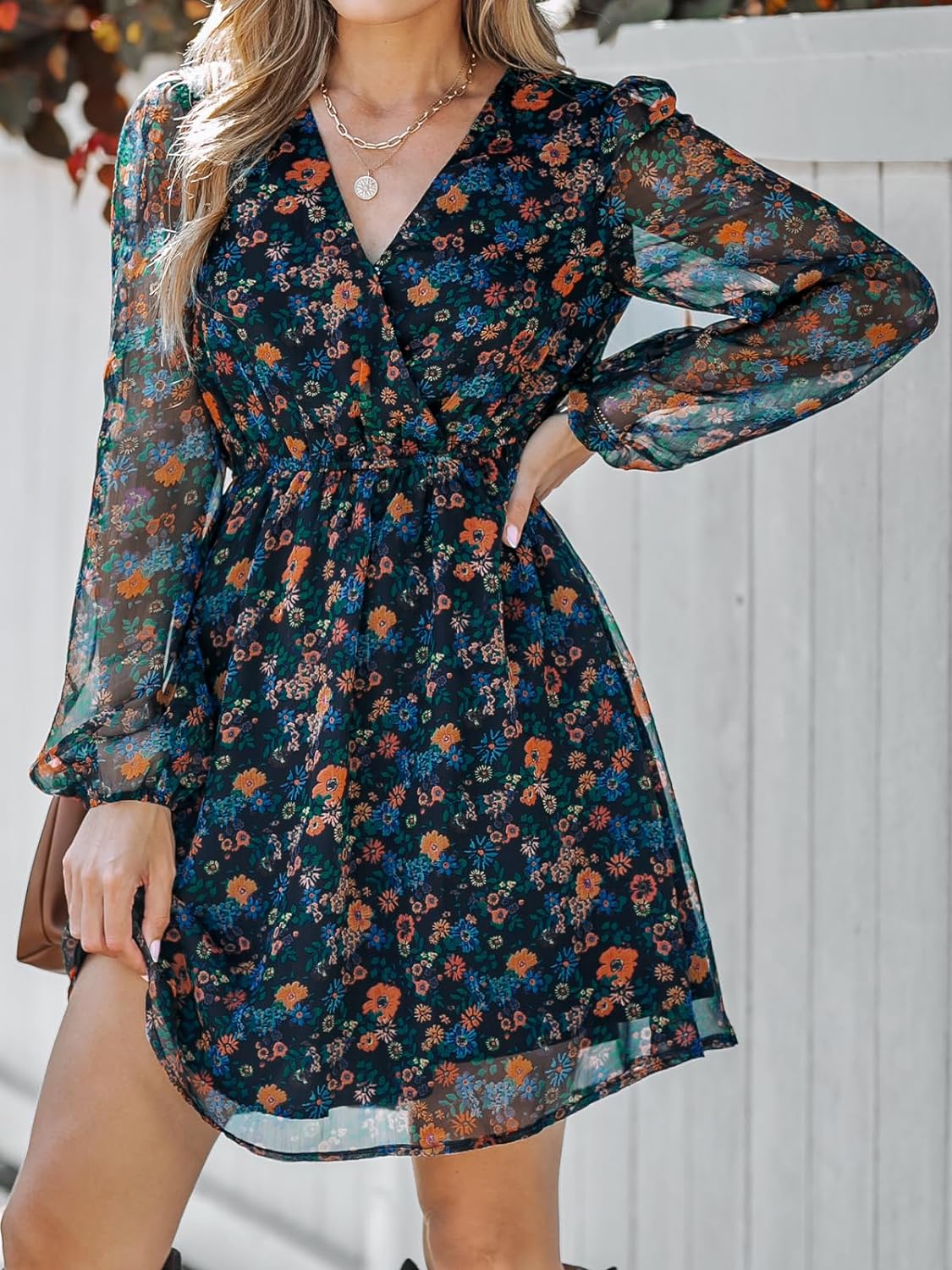 Floral Printed Chiffon Dress